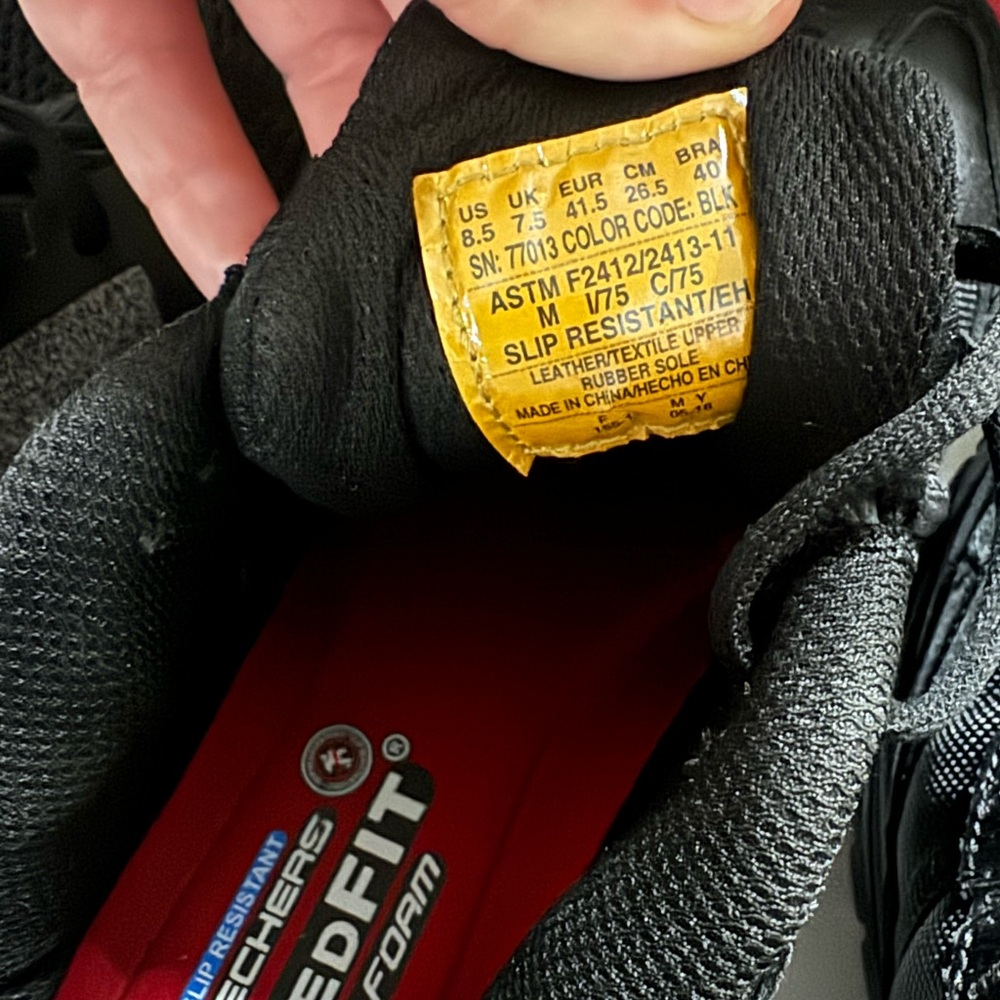 Skechers Relaxed Fit Memory Form Work Safety Blac… - image 4